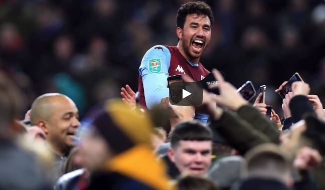 Trezeguet Winning Goal & Aston Villa Fans Celebrate